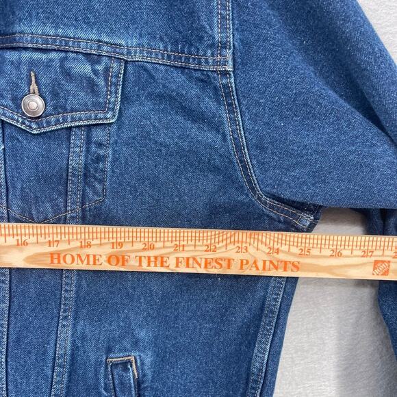 Maverick Denim Trucker Jacket Mens 2XL Blue Button Up Jean Coat Ranch Western - Picture 8 of 13